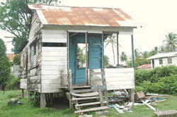 The dismantled cottage where Cato lived with his wife and her 3-year-old son.